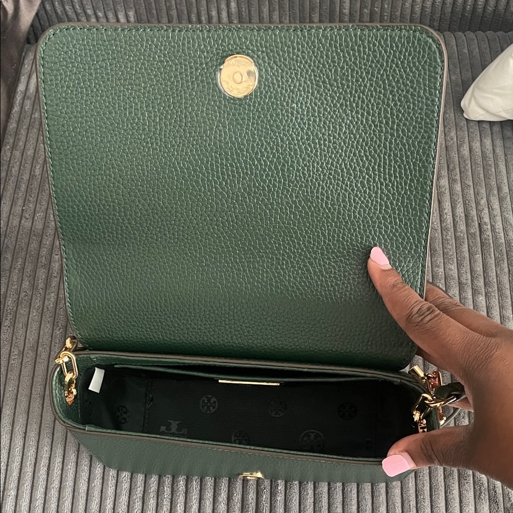 Tory Burch Thea Forest Green Crossbody Bag - Picture 2 of 4